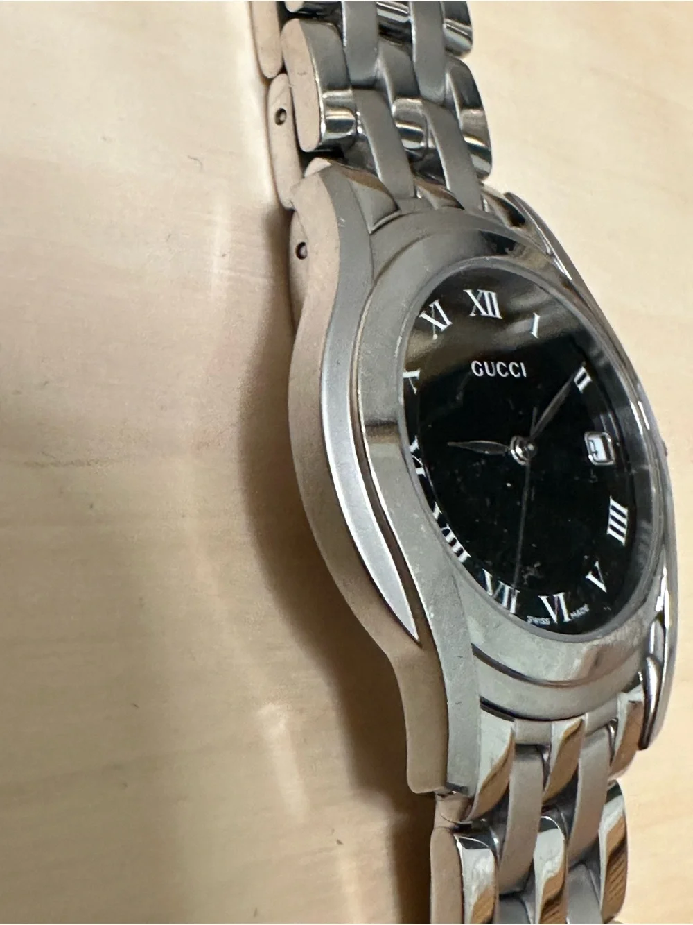 Gucci 5500M Women’s Black Dial Stainless Steel Watch